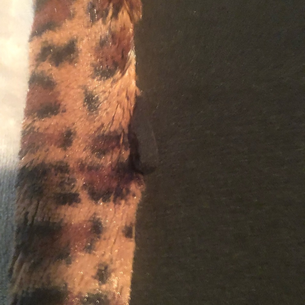 Leopard Print/Black Vest. Size Large. - Picture 6 of 6